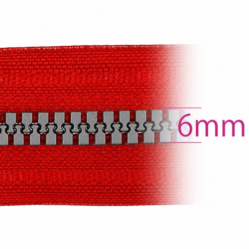 6mm Muovihammas vetoketjut