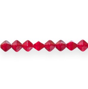 Gem-shaped faceted glass beads, Jablonex (Czech), 6mm