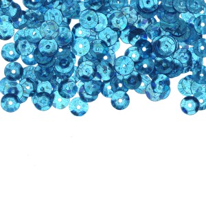 Faceted cup-shaped plastic sequins, ø 6 mm & ø 8 mm