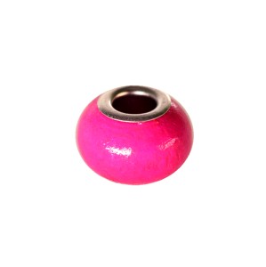 Puidust, metallist sisuga, pandora stiilis helmes, 14 x 10mm