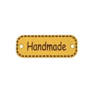 Kunstnahast piklik õmmeldav aksessuaar 'Handmade' , 30 x 12mm