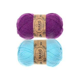 Пряжа из переработанного акрилового волокна, Doga Dostu, Nako, 100 g = 190 m
