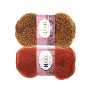Пушистая однотонная пряжа Angora Luks, Nako
