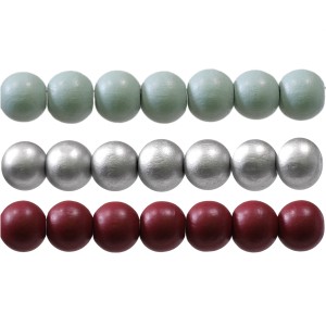 Painted Wooden Beads, Ø 12 mm, 50 g, Varanasi India Beads