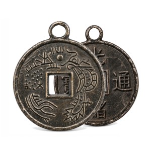 Metal Coin pendant, ø16 mm