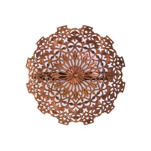 Lacey Round Pin-On Brooch, 56mm