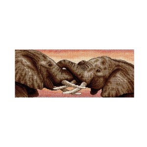 Cross-Stitch Kit Les Elephants, Royal Paris, 9880.6418.0005