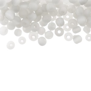 Pärlisegu, kassisilmad, ümarad piimjad 4mm; 1 pakk