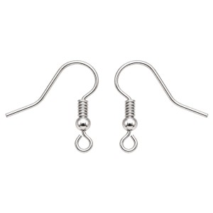 Stainless Steel Earring Hooks; 20 x 0,7mm