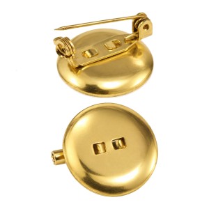 Brooch base with locking pin, Ø19 mm